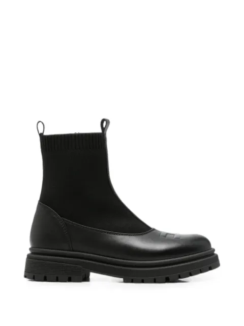 Elisabetta Franchi La Mia Bambina logo-embossed panelled boots