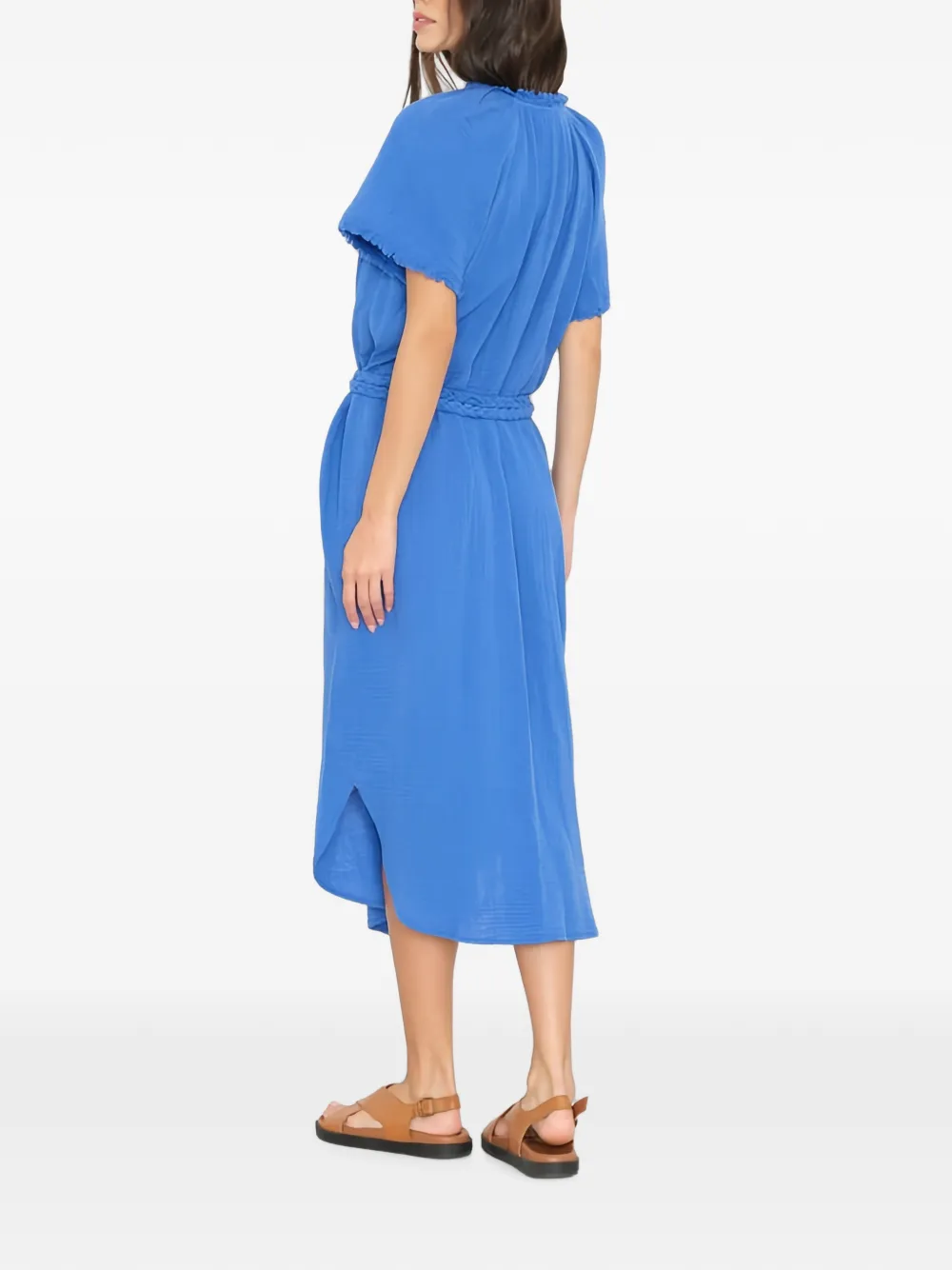 Xirena Alyssa midi-jurk met gevlochten ceintuur Blauw