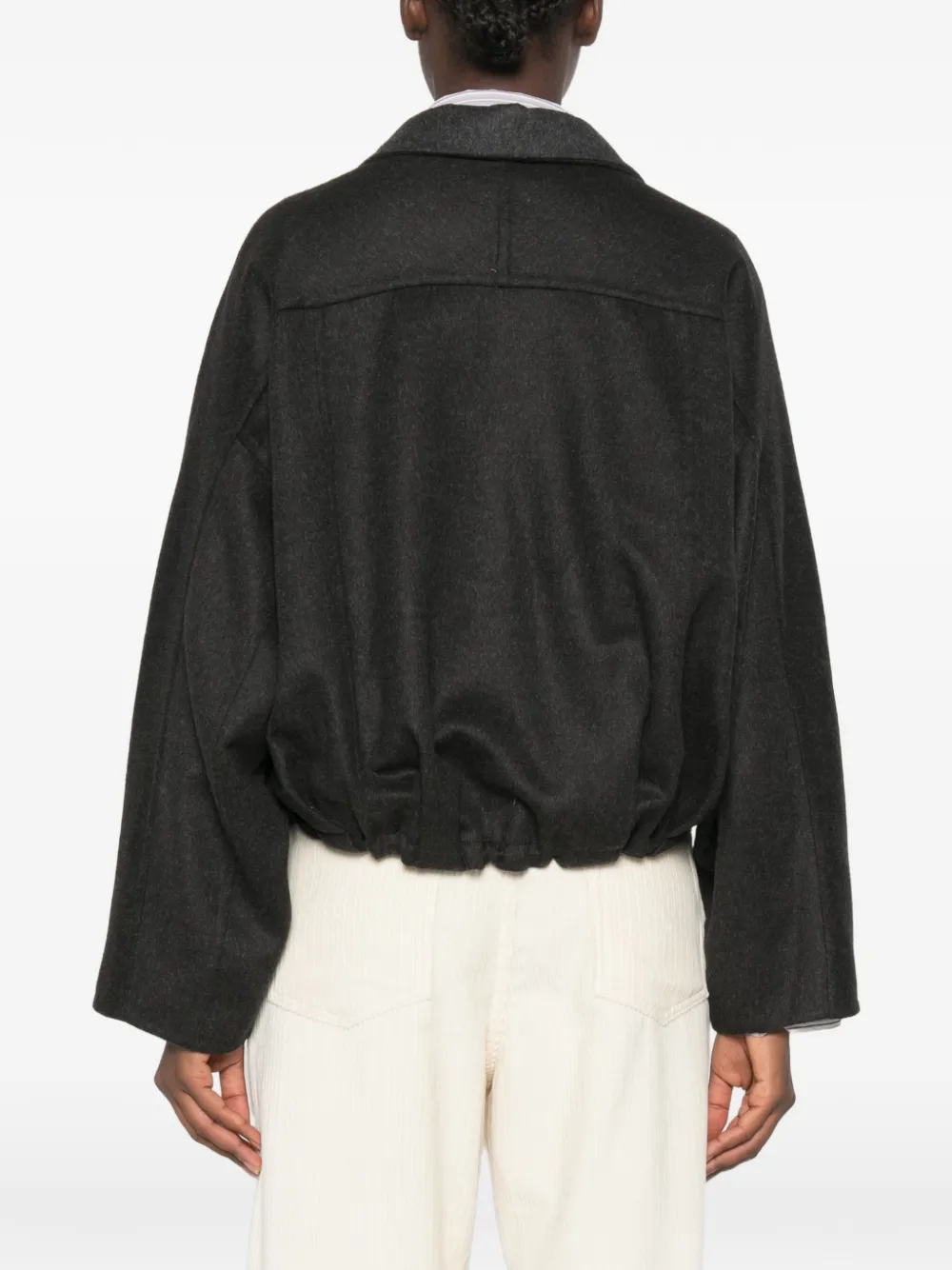Brunello Cucinelli Bomberjack met elastische zoom en rits Grijs