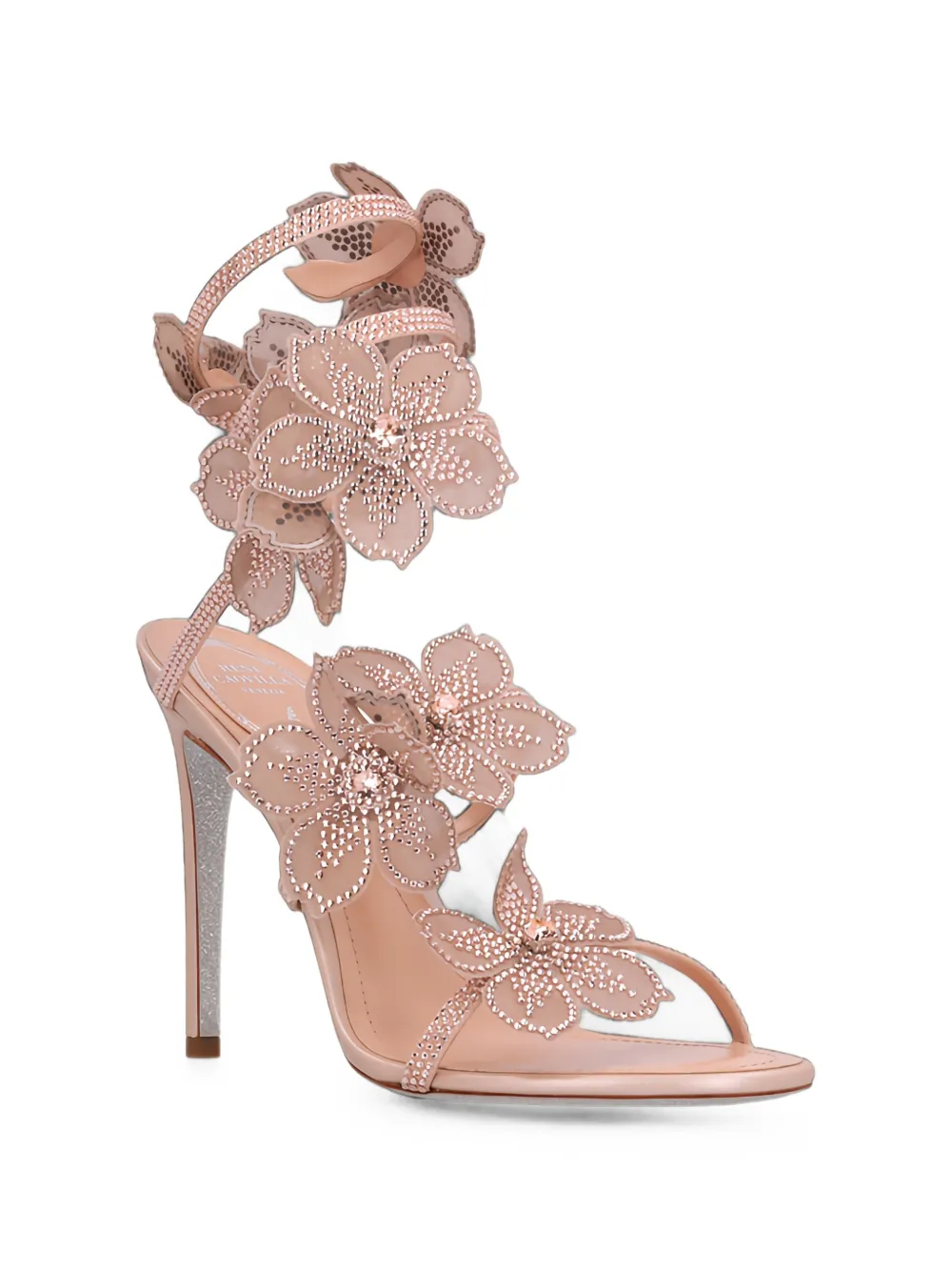 René Caovilla Peach Flower sandals Beige