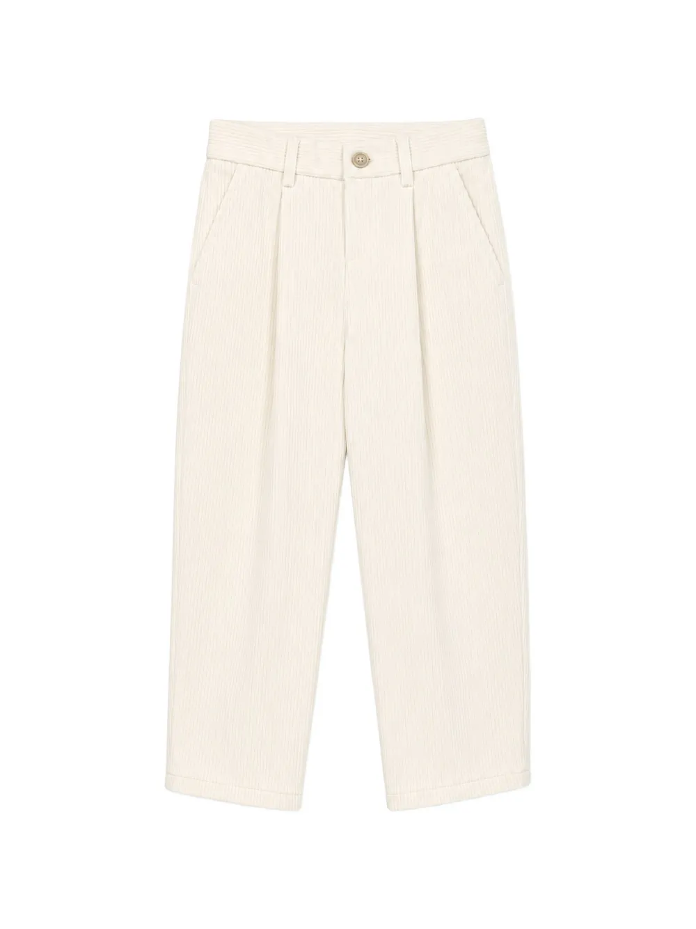 Eleventy Kids corduroy pleated trousers - Toni neutri