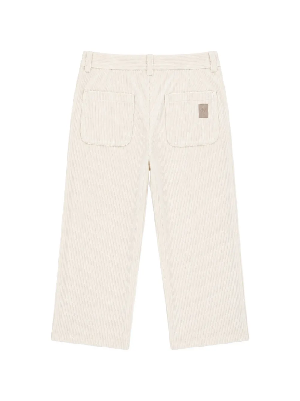 Eleventy Kids Ribfluwelen plooibroek Beige