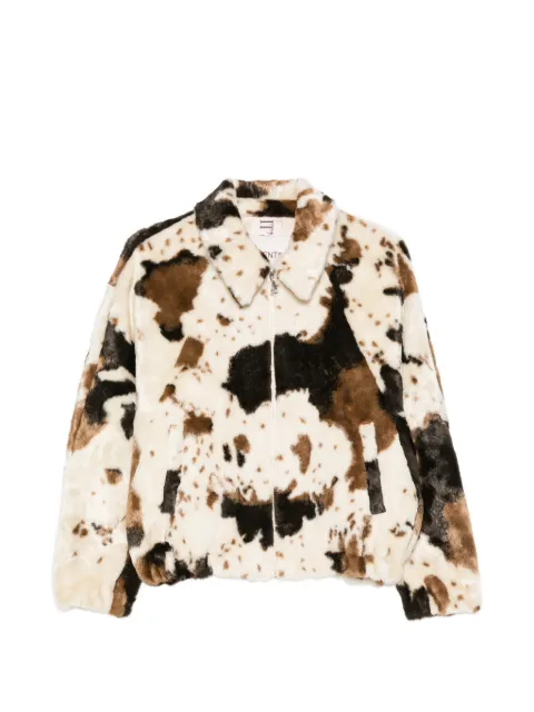 VALENTINI 1972 cow-print faux-fur jacket