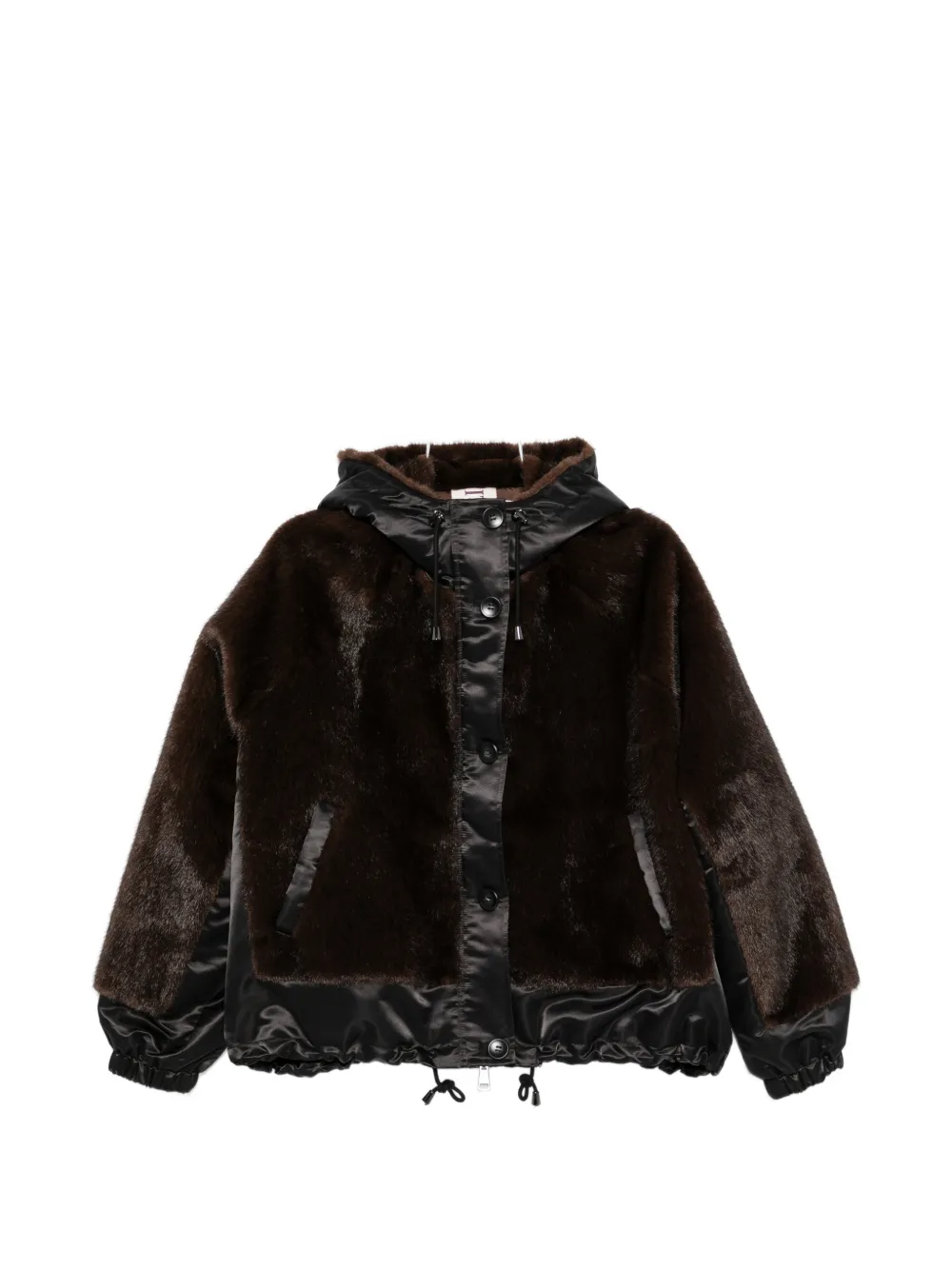 VALENTINI 1972 zip-fastening hooded jacket - Braun