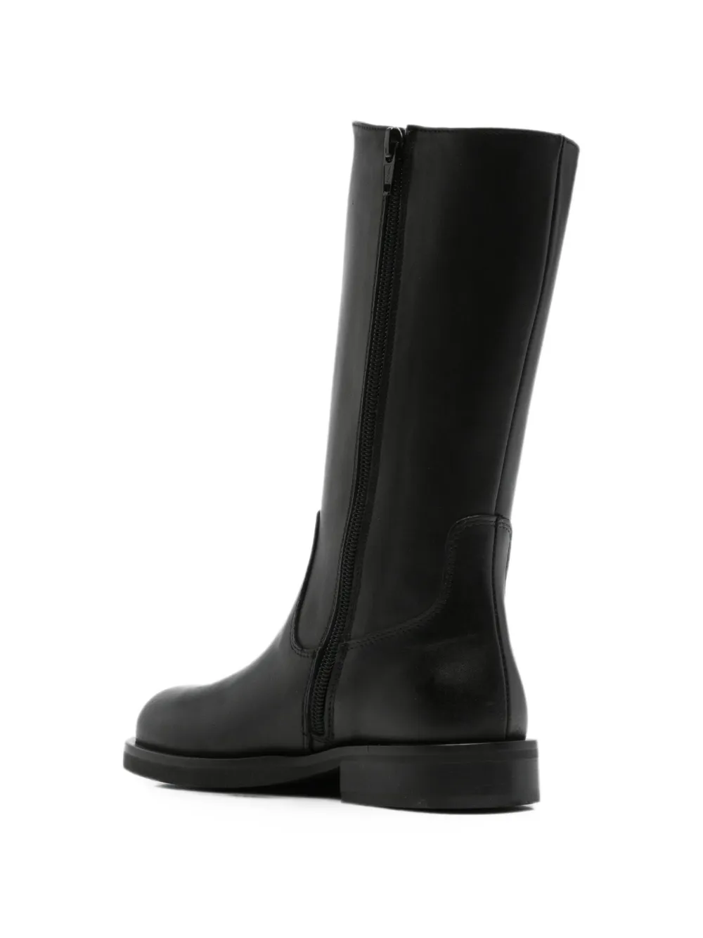 Elisabetta Franchi La Mia Bambina logo-plaque leather boots Zwart