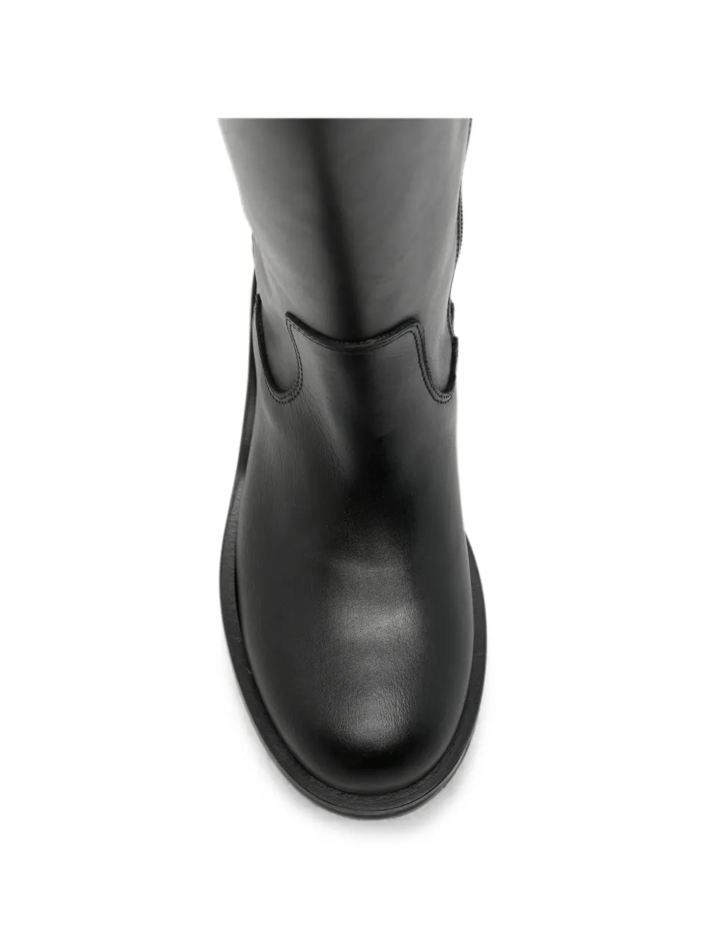Elisabetta Franchi La Mia Bambina logo-plaque leather boots Zwart
