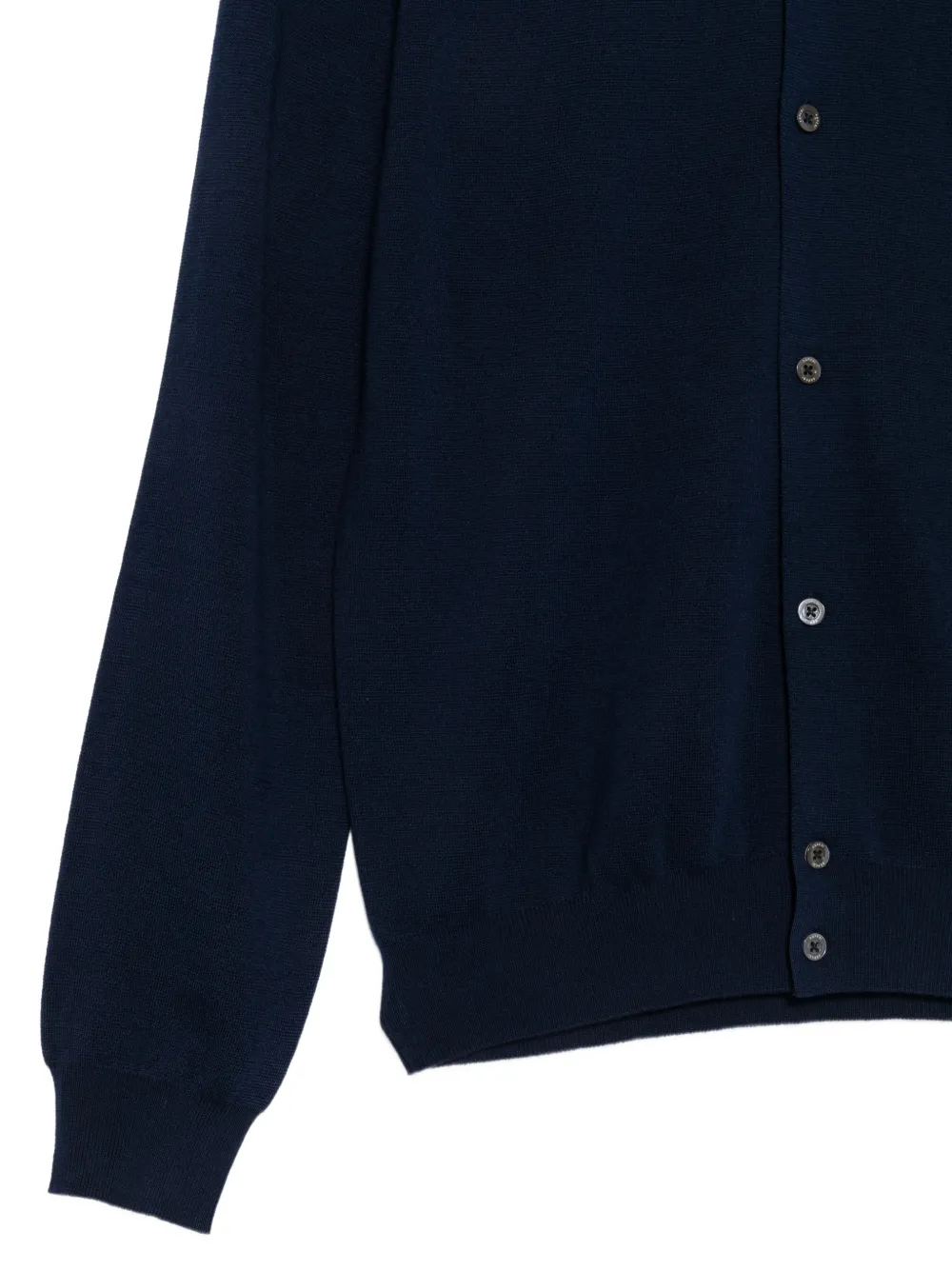 ASPESI Trui met polokraag en knopen Blauw