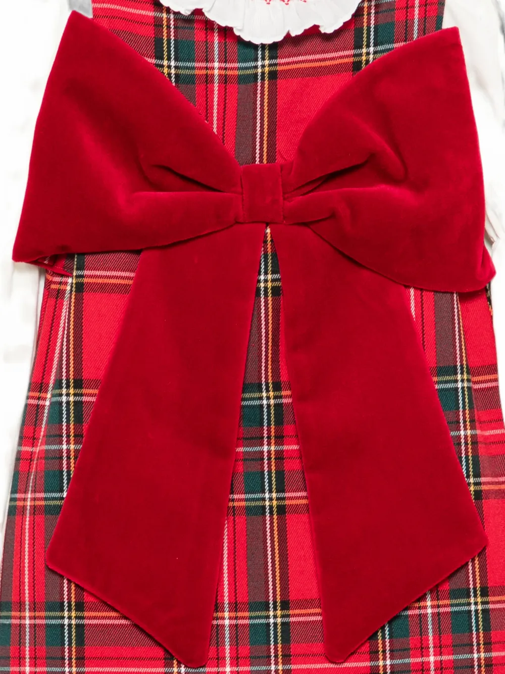 La Stupenderia Jurkset met strikdetail en tartan-print Rood
