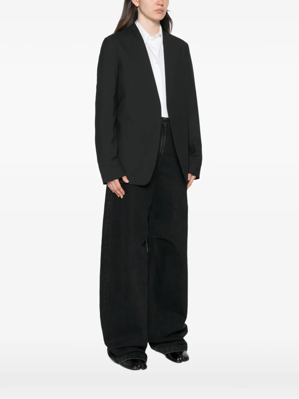 Maison Margiela Kraagloos jack Zwart