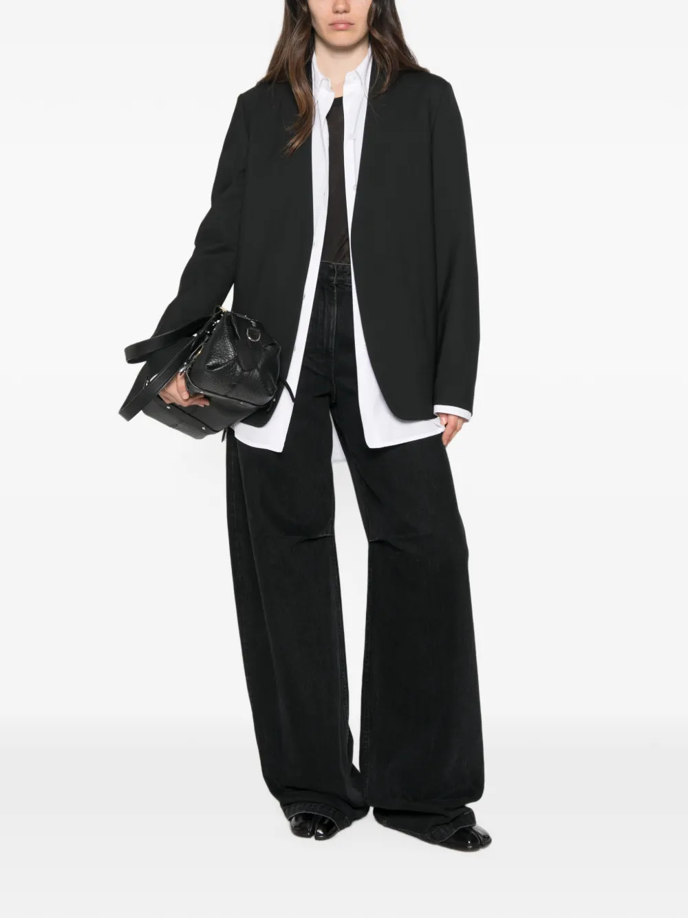 Maison Margiela Kraagloos jack Zwart