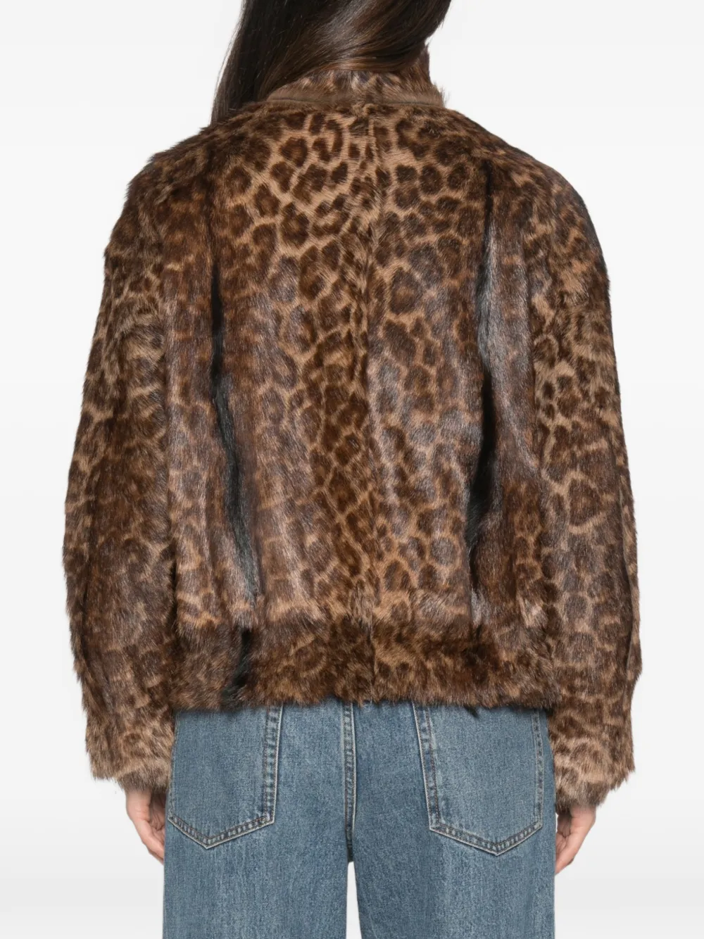 Salvatore Santoro Jack met lange mouwen en luipaardprint Bruin