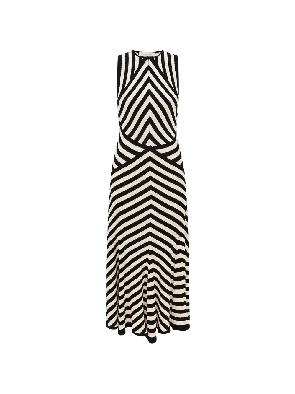 ZIMMERMANN Valiant Deco stripe midi dress - Schwarz