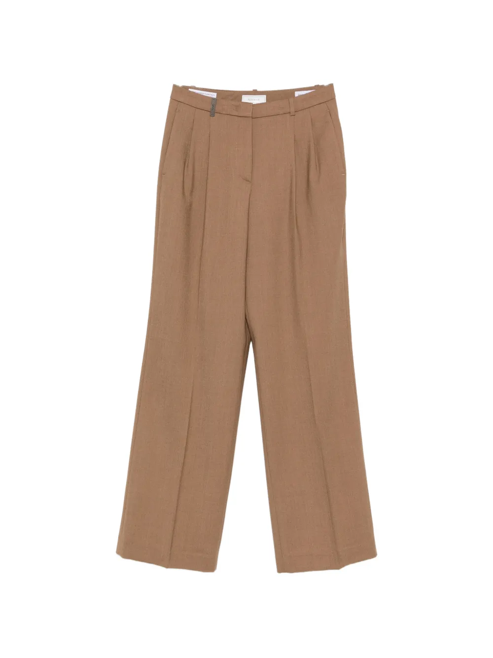 Peserico pleated straight-leg trousers - Marrone