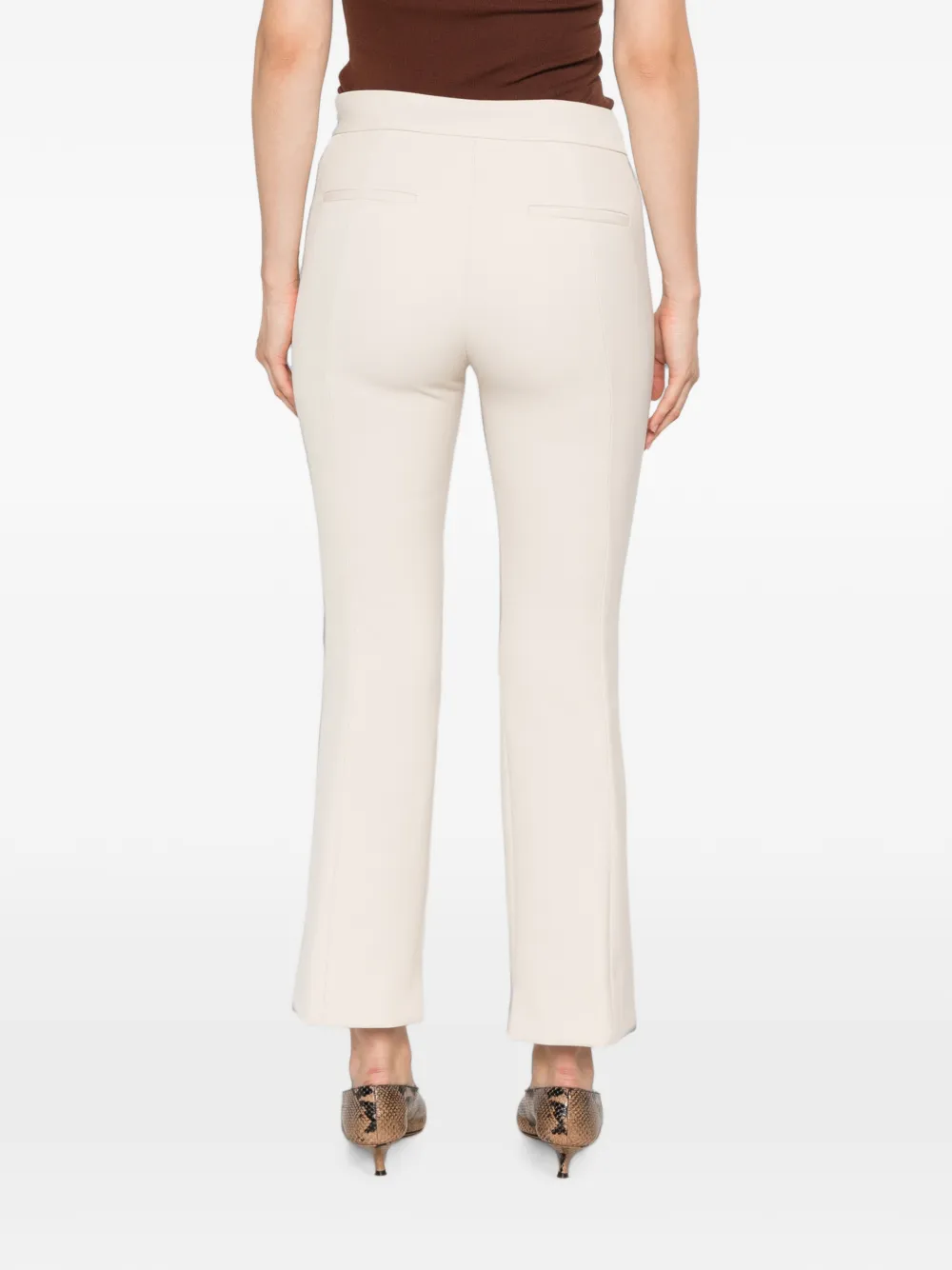 Peserico Broek met split en naaddetail Beige