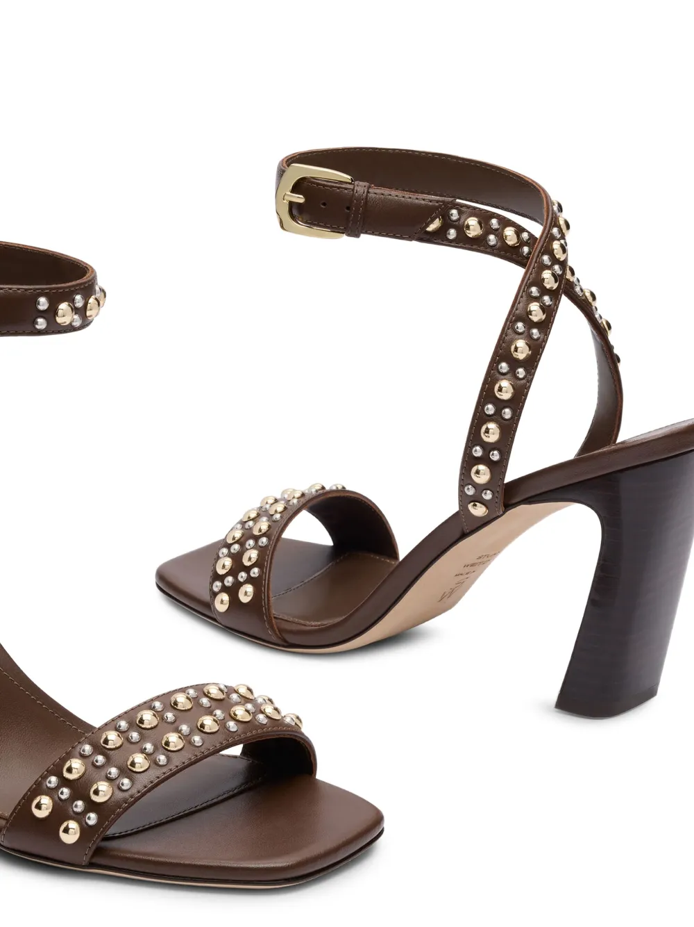 Stuart Weitzman Perry leather heeled sandals Bruin