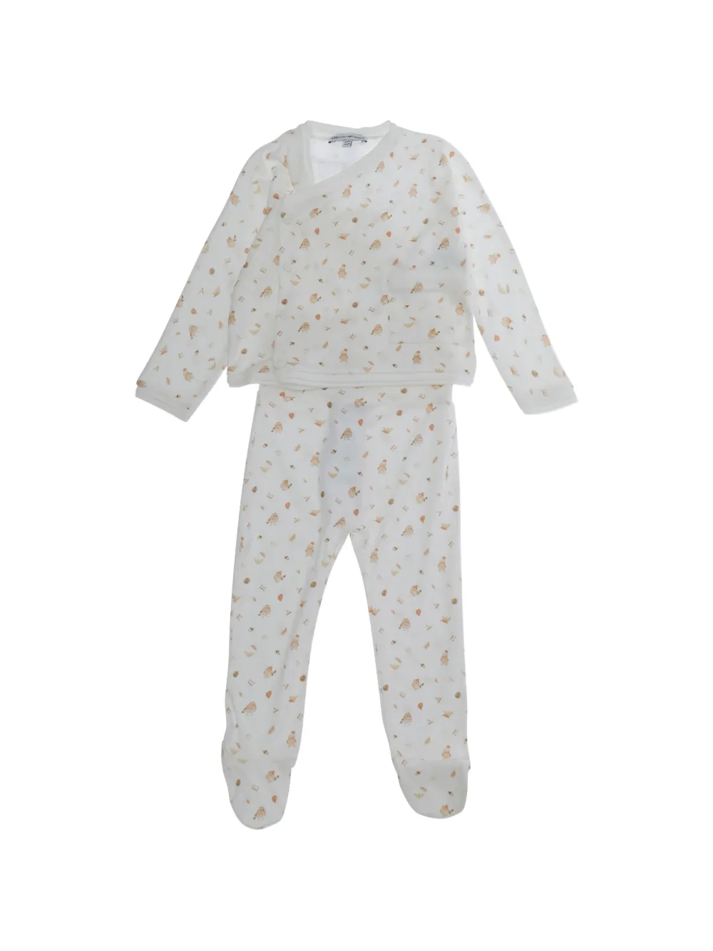 Emporio Ar i Kids graphic-print pyjama set Wit