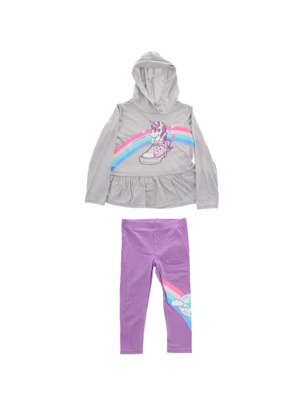 Converse Kids unicorn print tracksuit Grijs