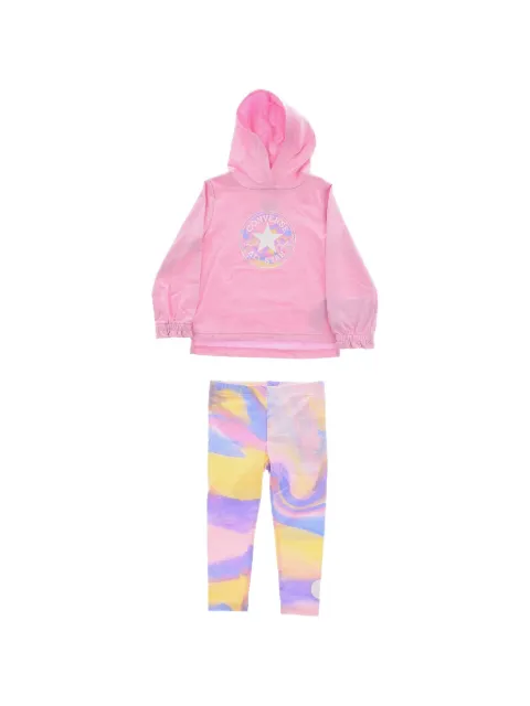 Converse Kids set de leggins y sudadera con capucha y logo
