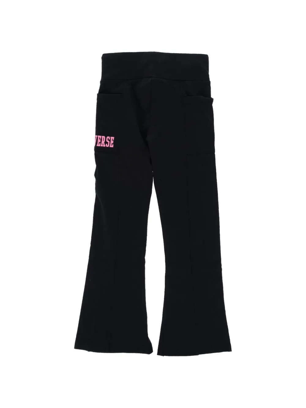 Converse Kids logo-print flared leggings Zwart