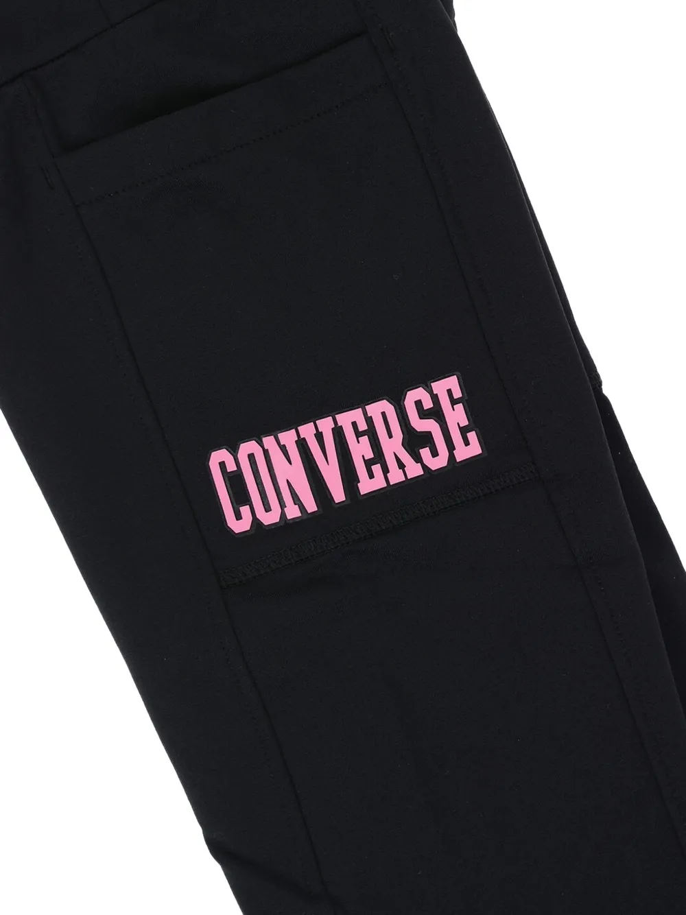 Converse Kids logo-print flared leggings Zwart
