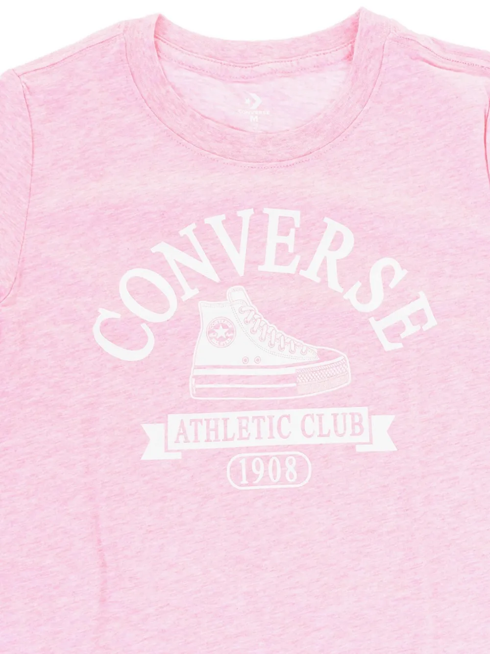 Converse Kids logo-print short-sleeve T-shirt Roze