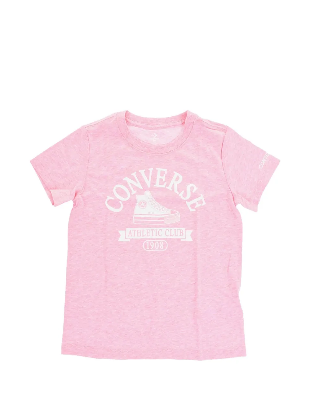 Converse Kids logo-print short-sleeve T-shirt Roze