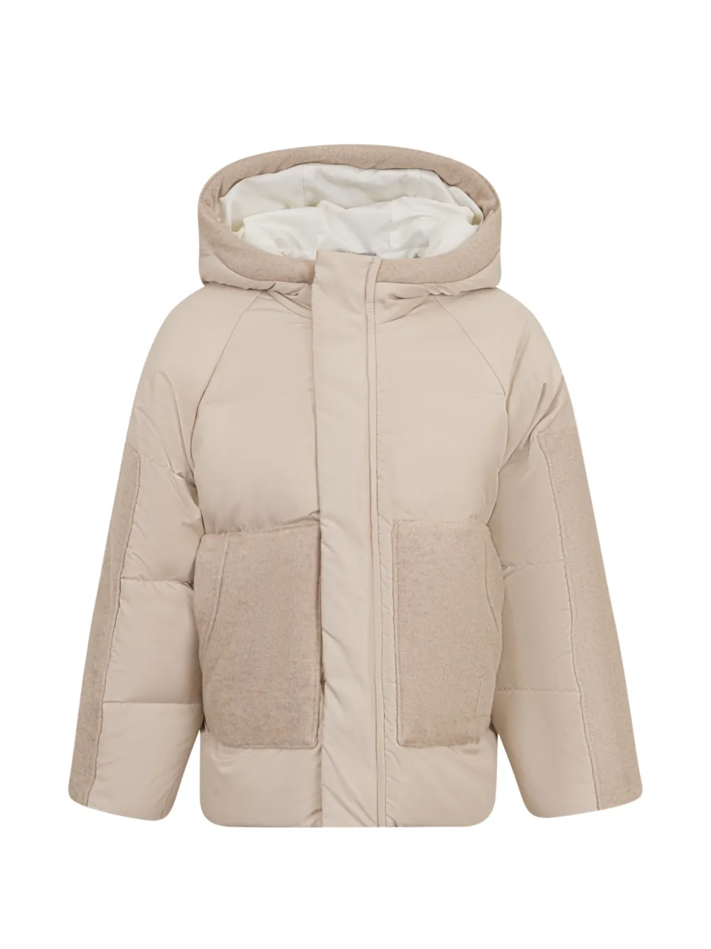 Eleventy Kids hooded padded jacket - Toni neutri