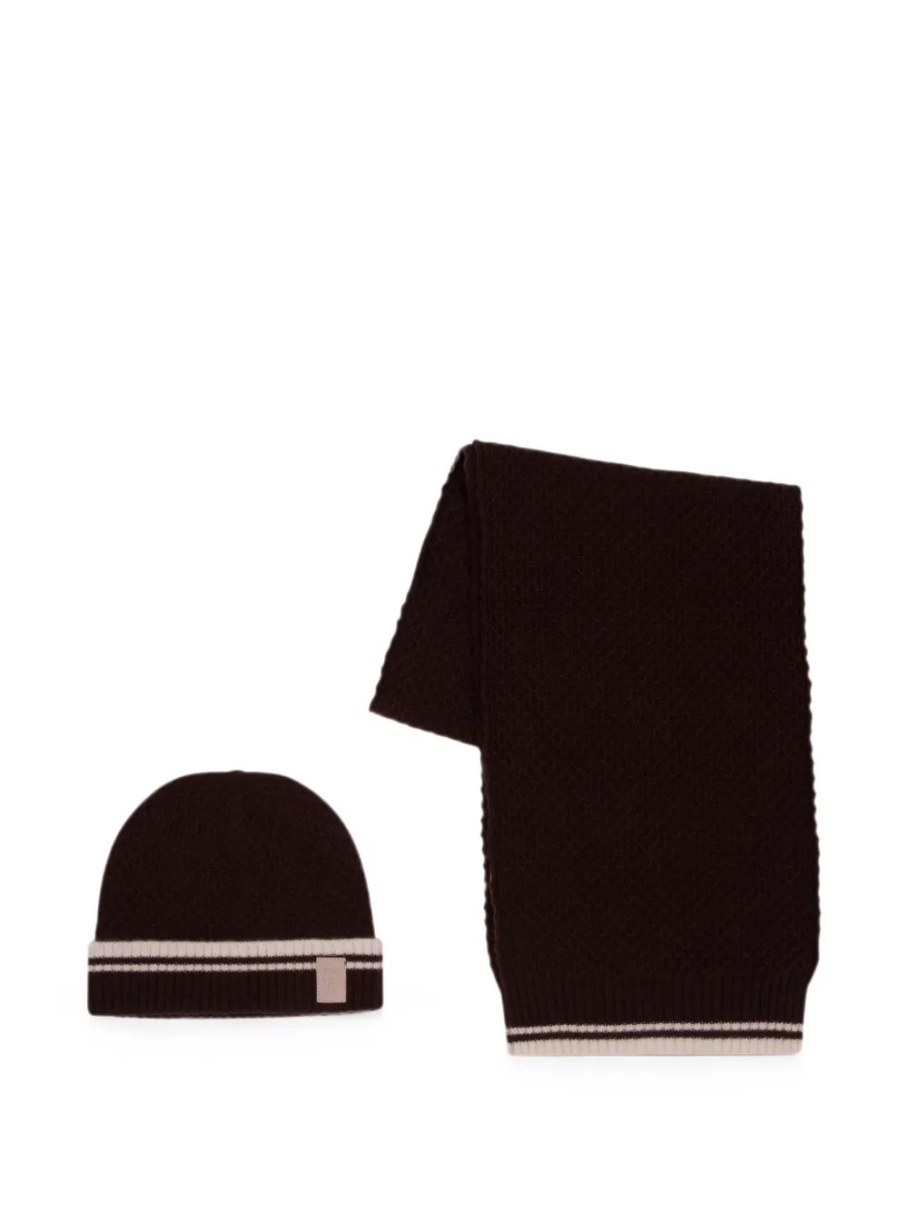 Eleventy Kids Muts met gestreept detail Bruin