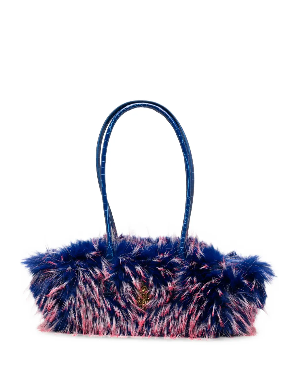 Kurt Geiger London Sloane East/West faux-fur shoulder bag - Blu