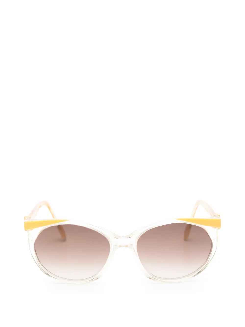 Saint Laurent Pre-Owned 1990s Dana cat-eye sunglasses - Nude