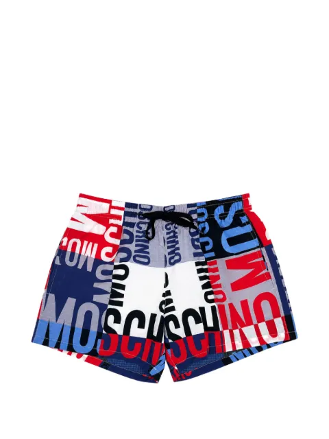 Moschino плавки-шорты с кулиской и логотипом