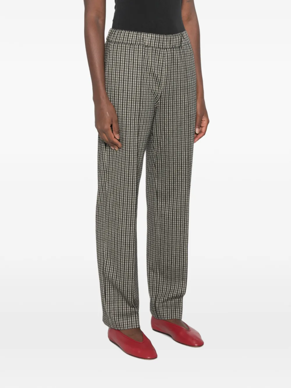 Fabiana Filippi Geruite straight broek Grijs