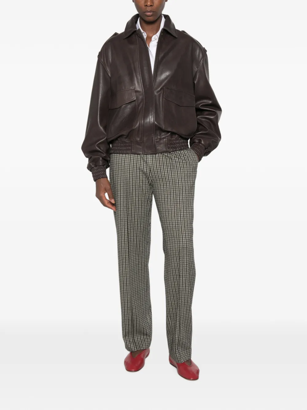 Fabiana Filippi Geruite straight broek Grijs