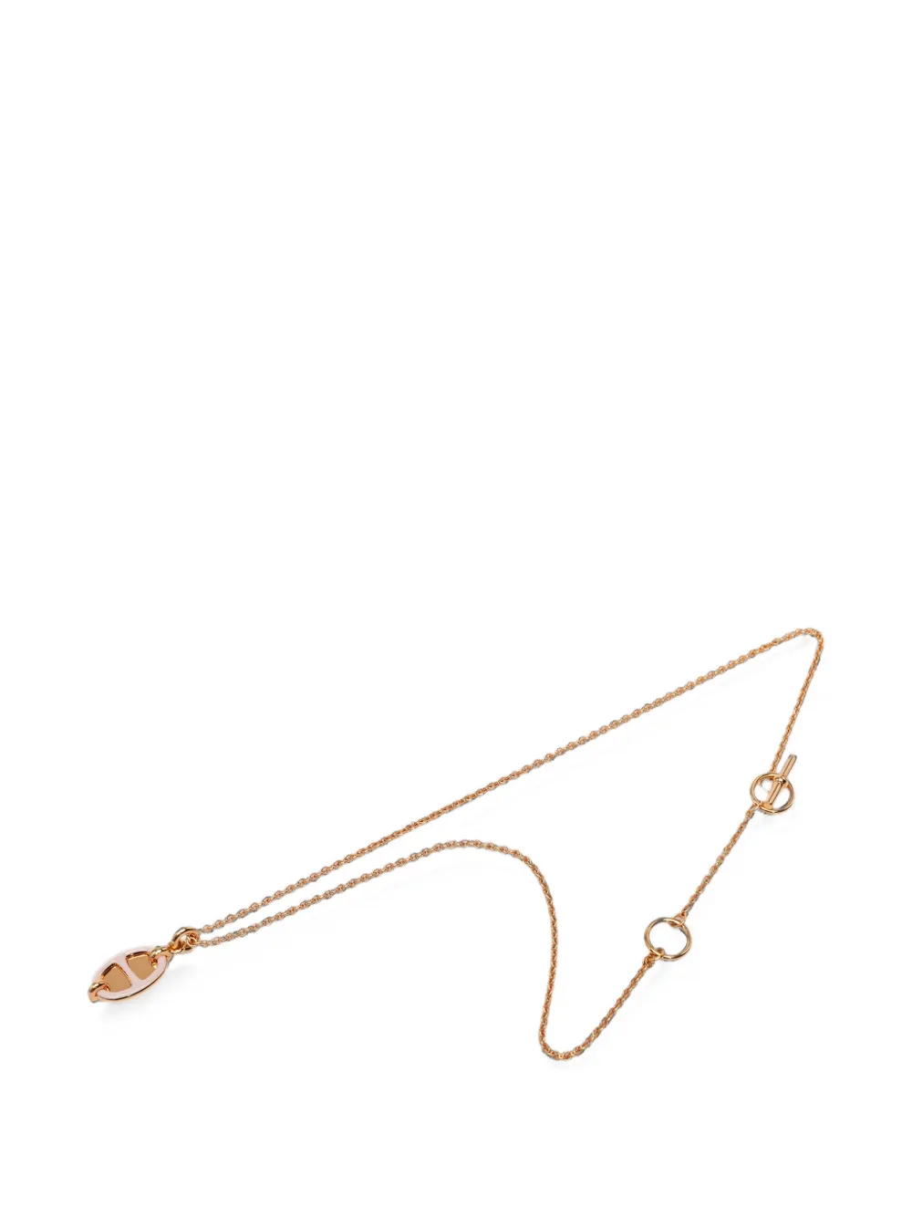 Hermès Pre-Owned Collana con pendente Mini Maillon placcata oro rosa 2024-2026