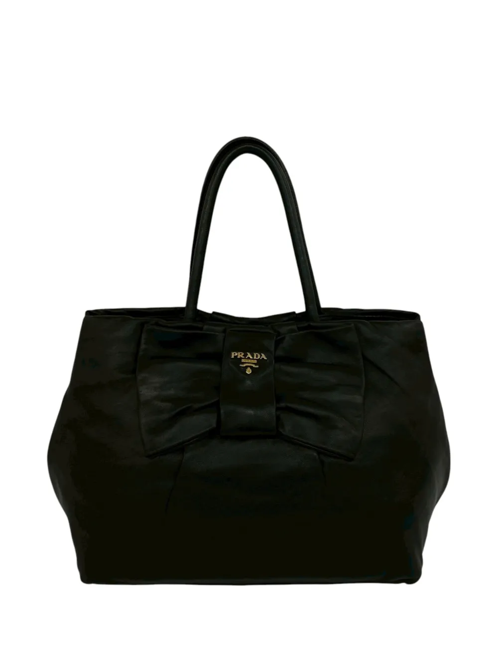 Prada Pre-Owned Borsa tote in nappa con fiocco 1990-2010 - Nero