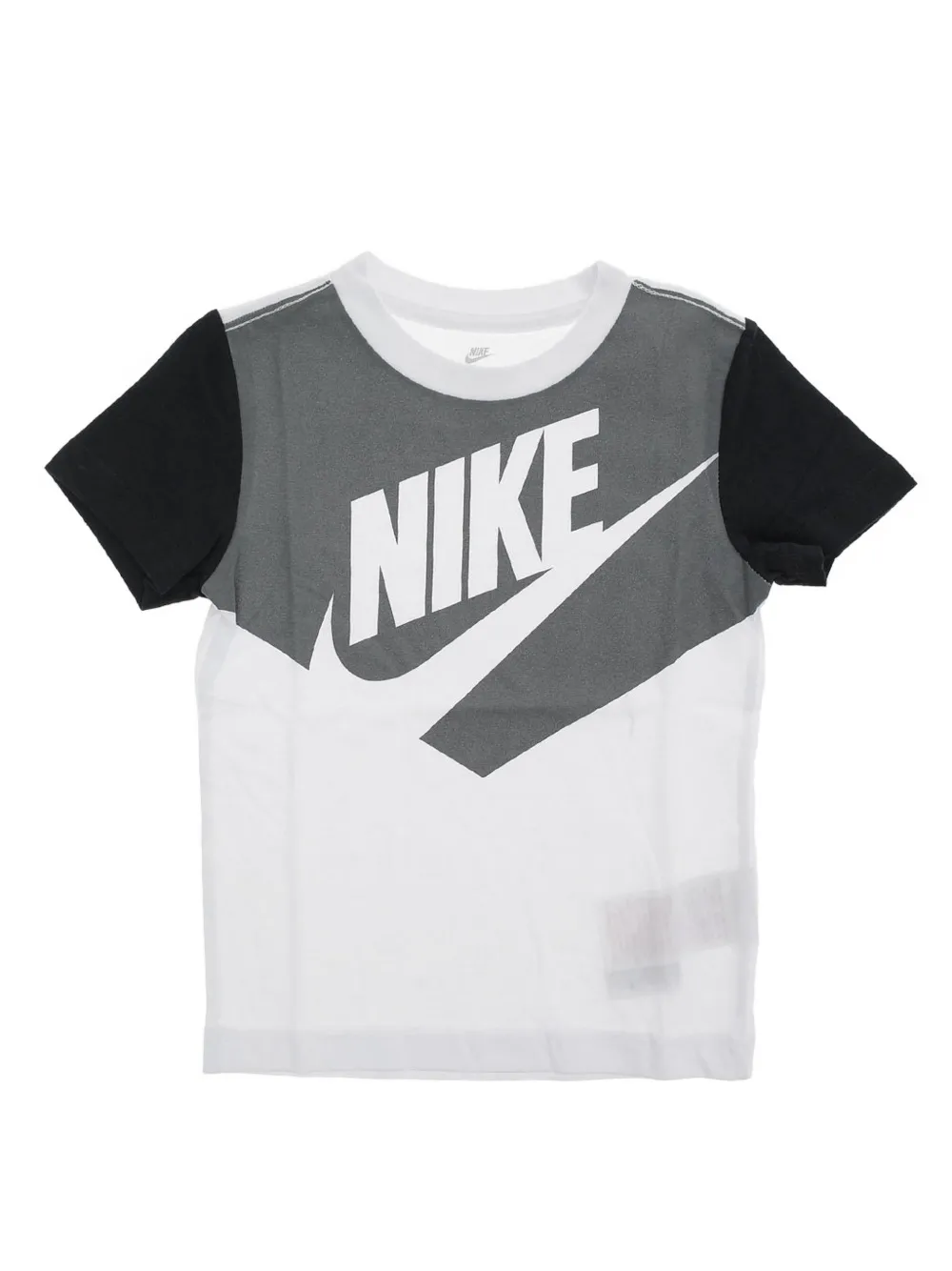 Nike Kids logo-print panelled T-shirt Wit