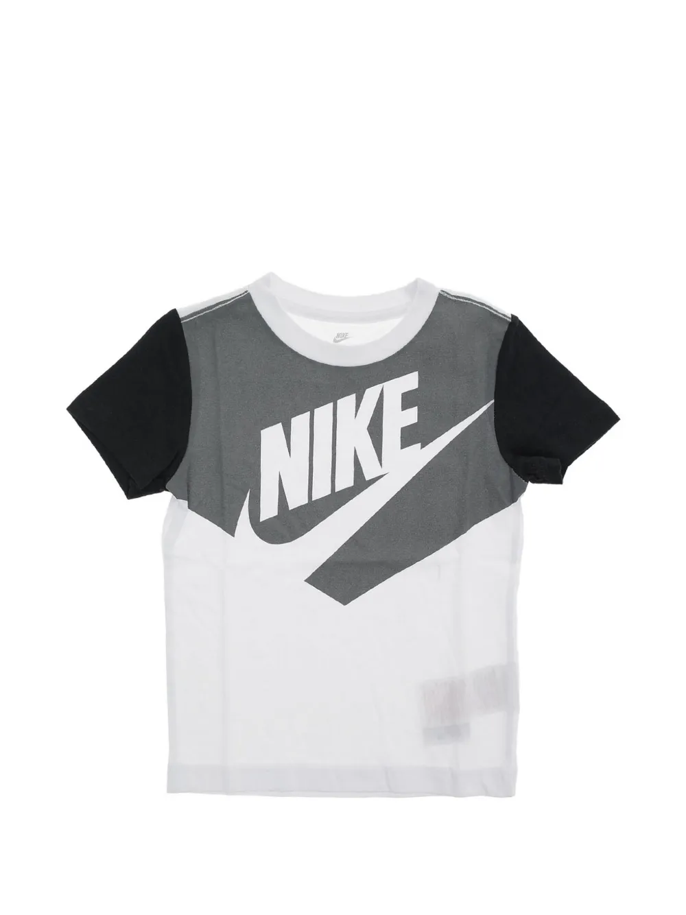 Nike Kids logo-print panelled T-shirt Wit