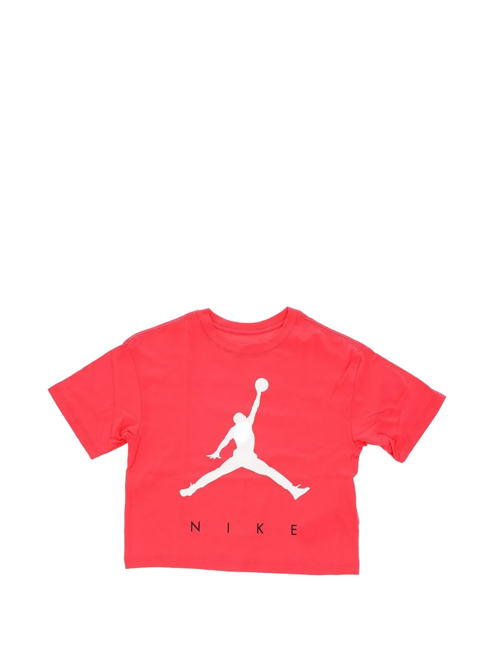 Nike Kids logo-print T-shirt Roze