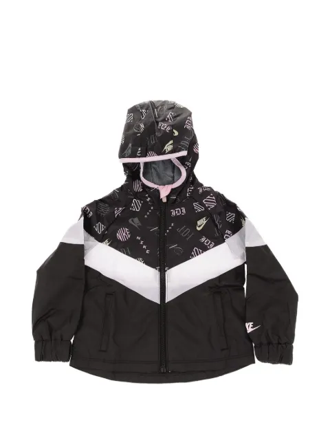Nike Kids logo-print panelled jacket