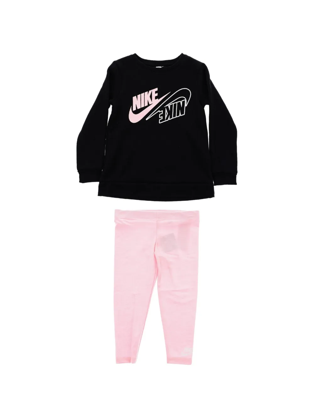 Nike Kids logo-print tracksuit set Zwart