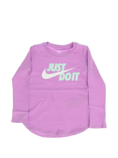 Nike Kids logo-print long-sleeve T-shirt