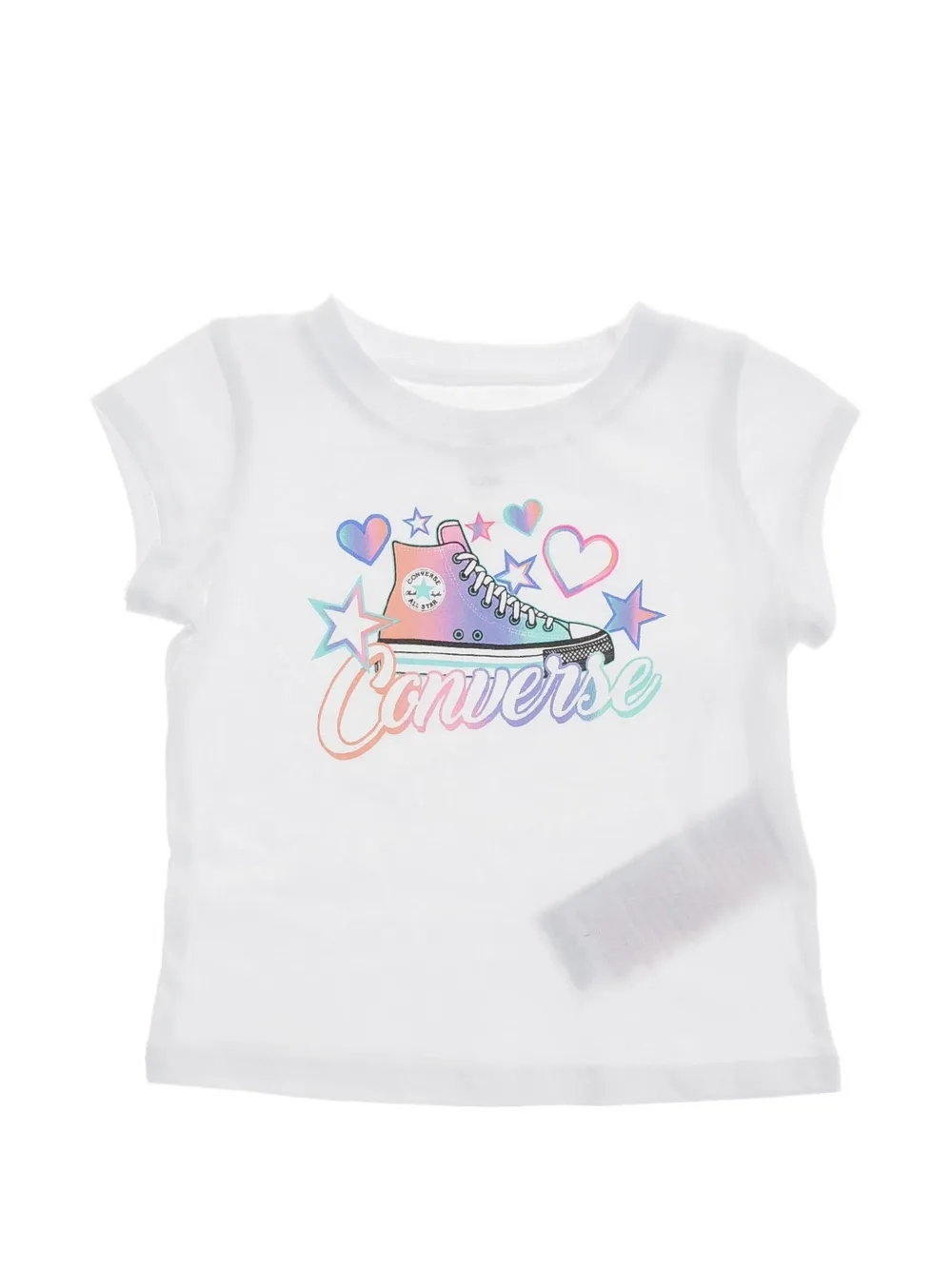Converse Kids ensemble t-shirt-short à logo imprimé - Blanc