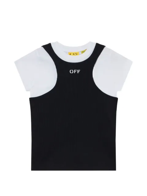 Off-White Kids Off Stamp double-layer T-shirt