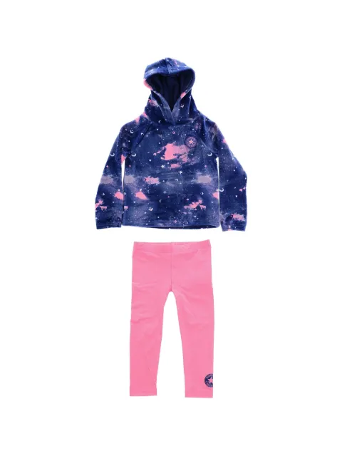 Converse Kids sky-print velour tracksuit