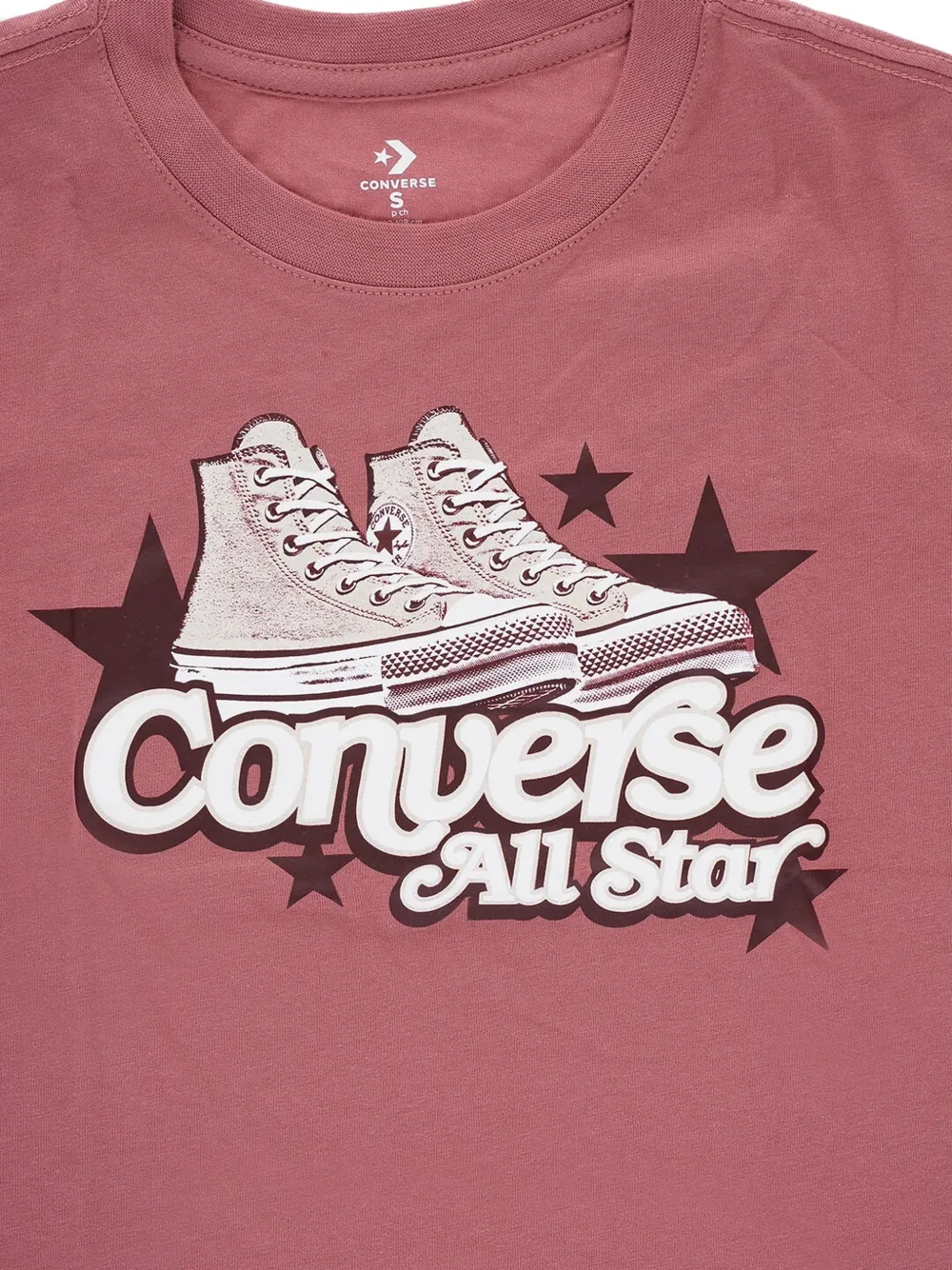 Converse Kids All Star logo-print T-shirt Roze