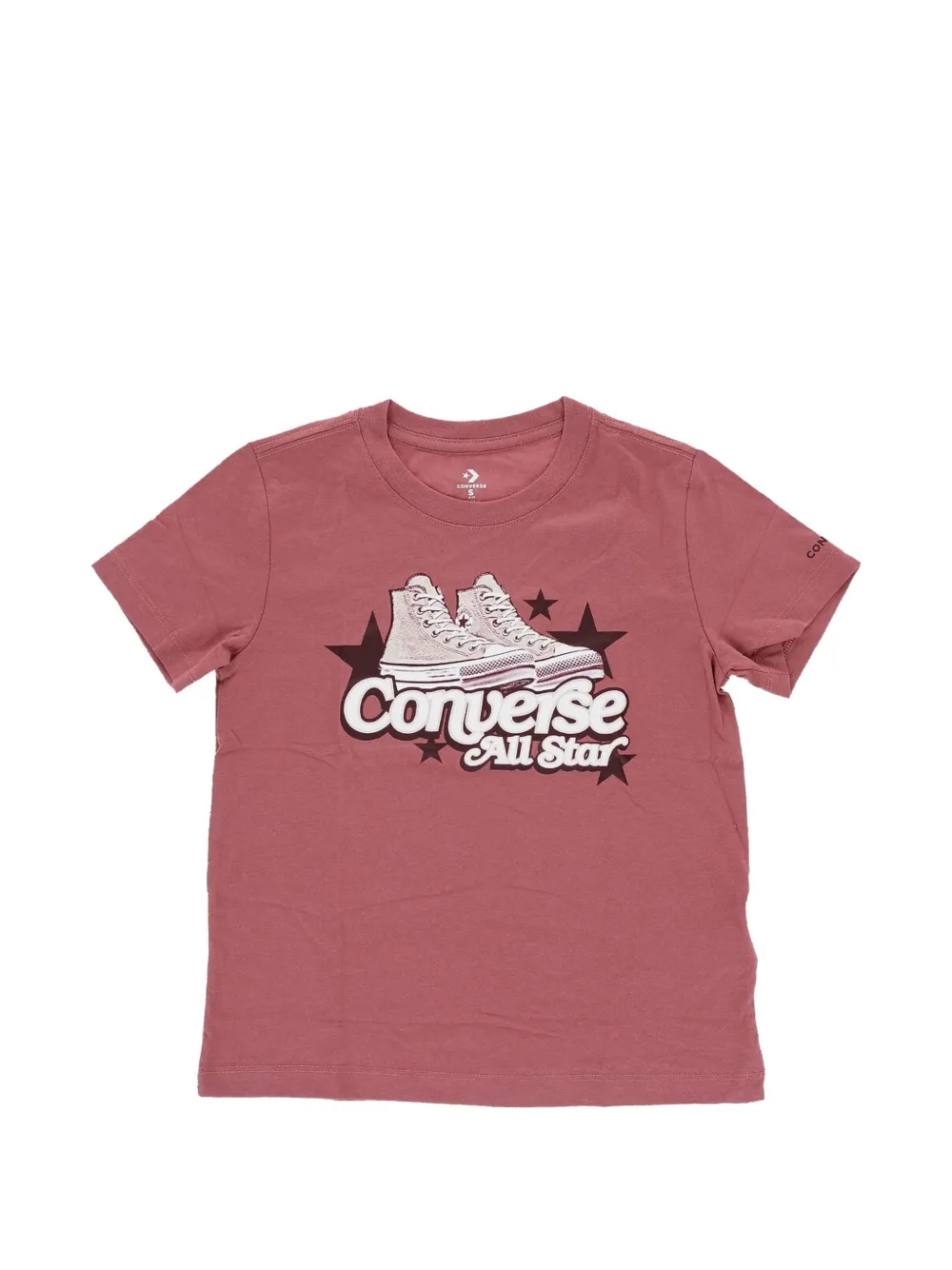 Converse Kids All Star logo-print T-shirt Roze