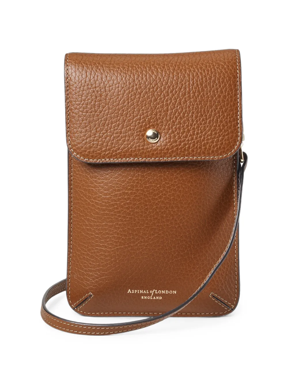 Aspinal Of London Pouch per smartphone Duo goffrata - Marrone