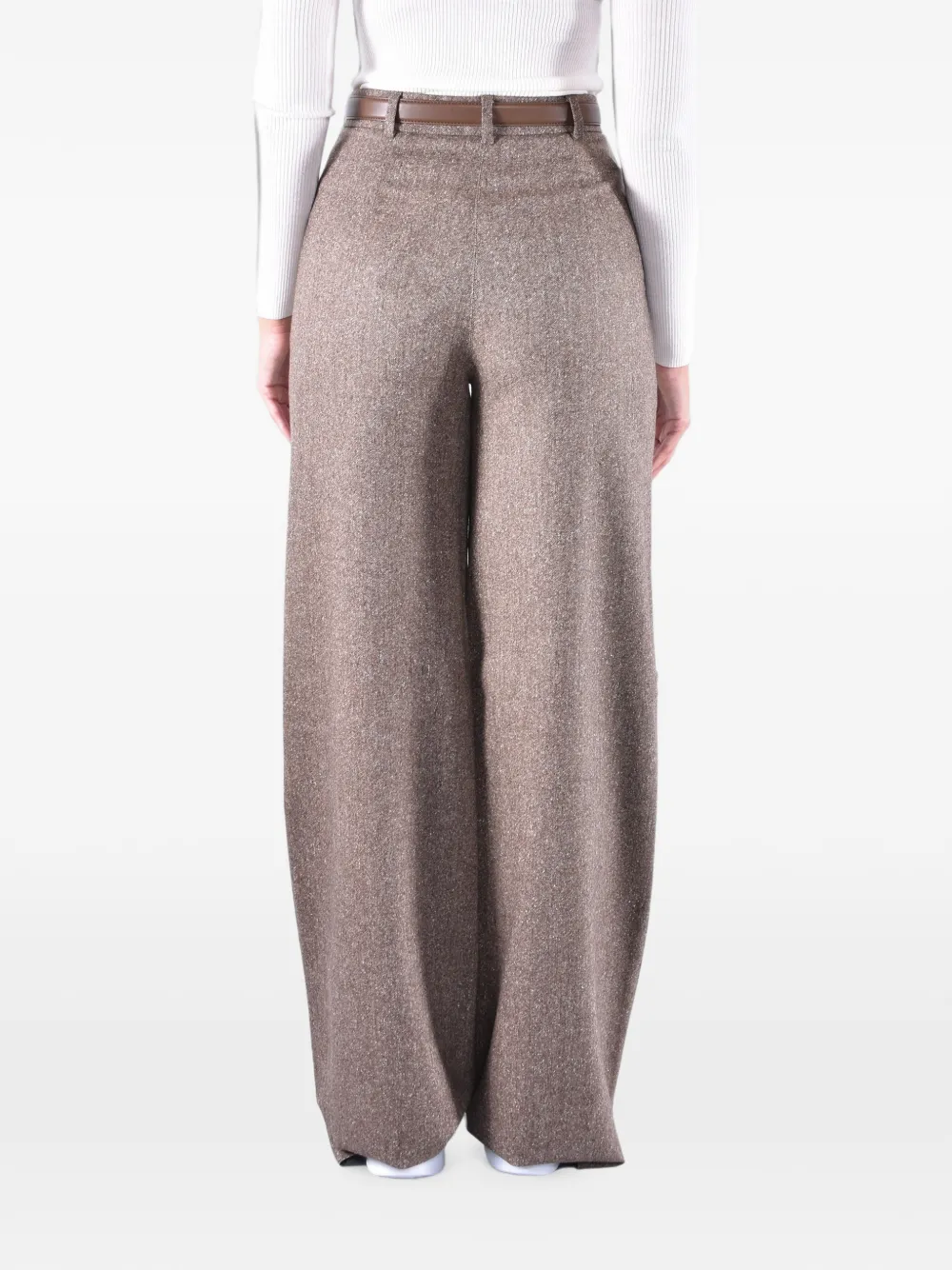 Max Mara belted wide-leg trousers Bruin