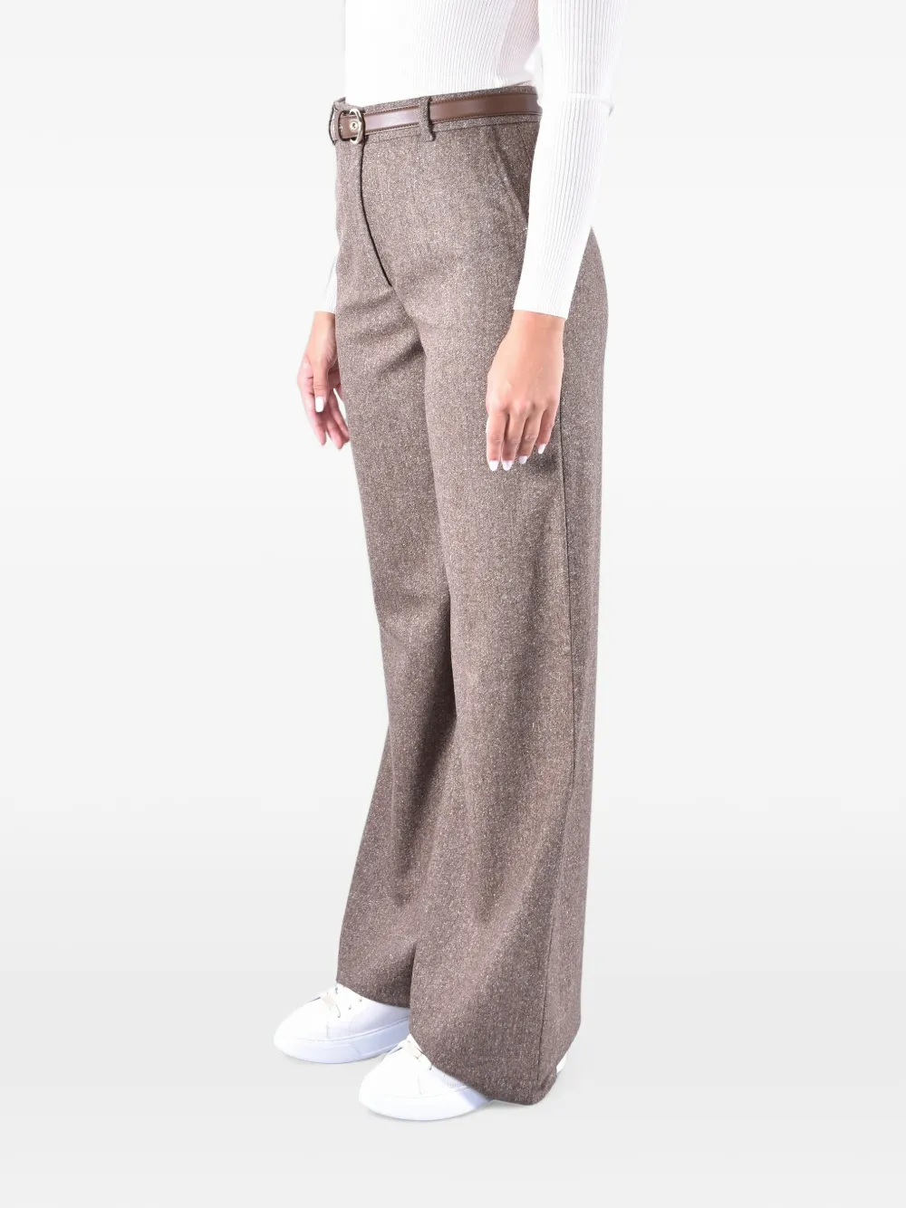 Max Mara belted wide-leg trousers Bruin