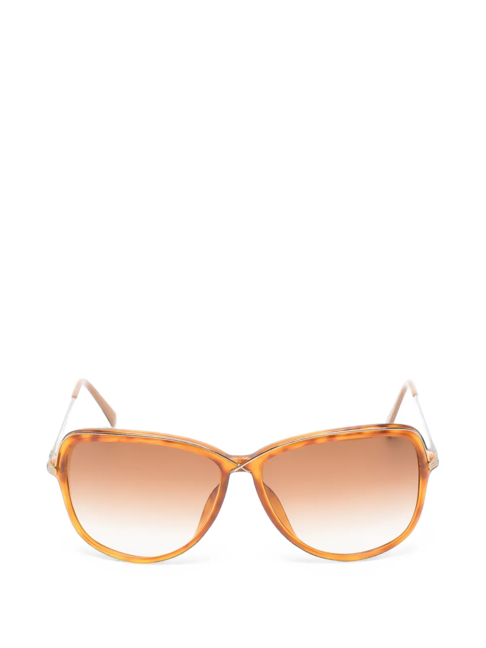Christian Dior Pre-Owned 1980s tortoiseshell-effect sunglasses - Braun
